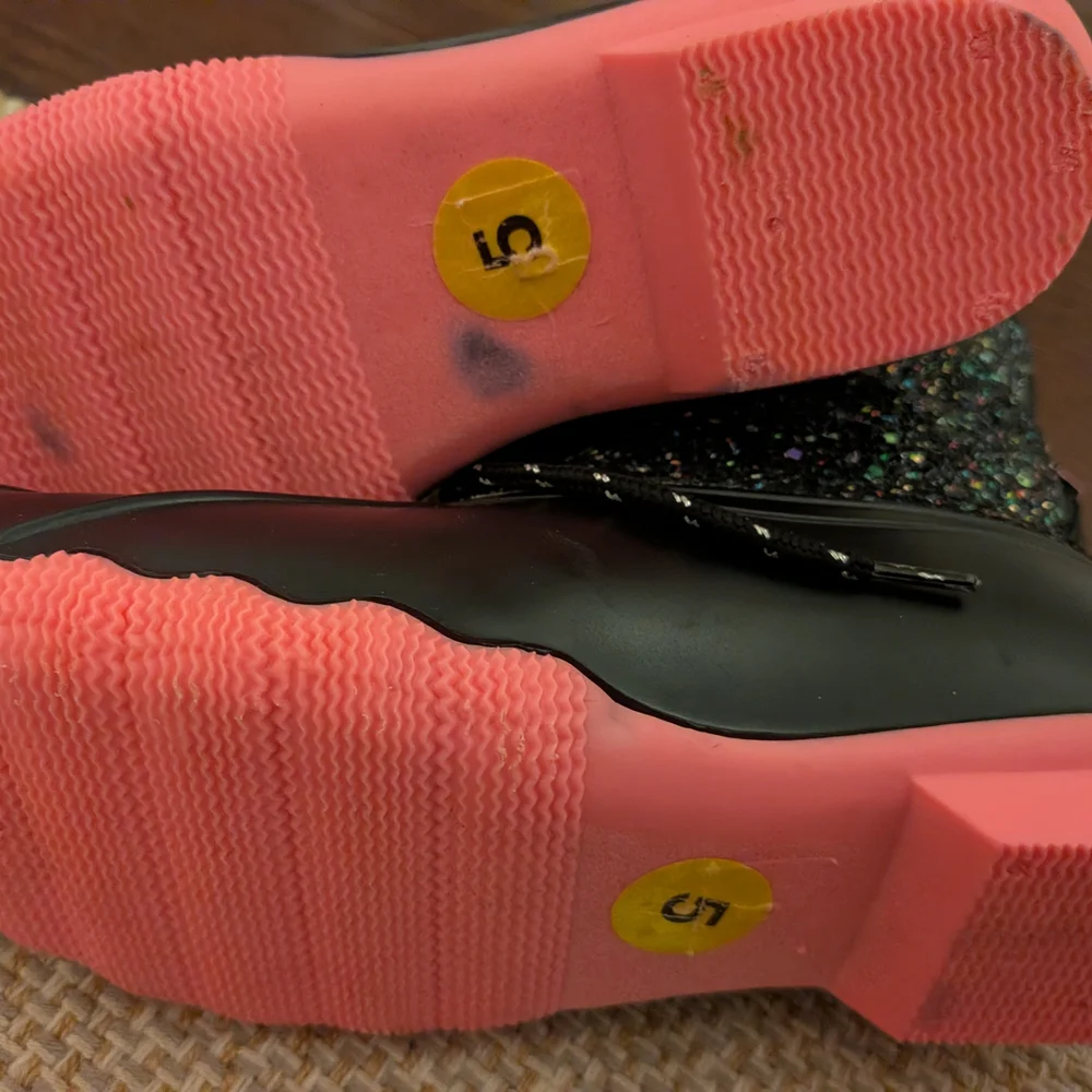 Sugar Kids Black Glitter Boots